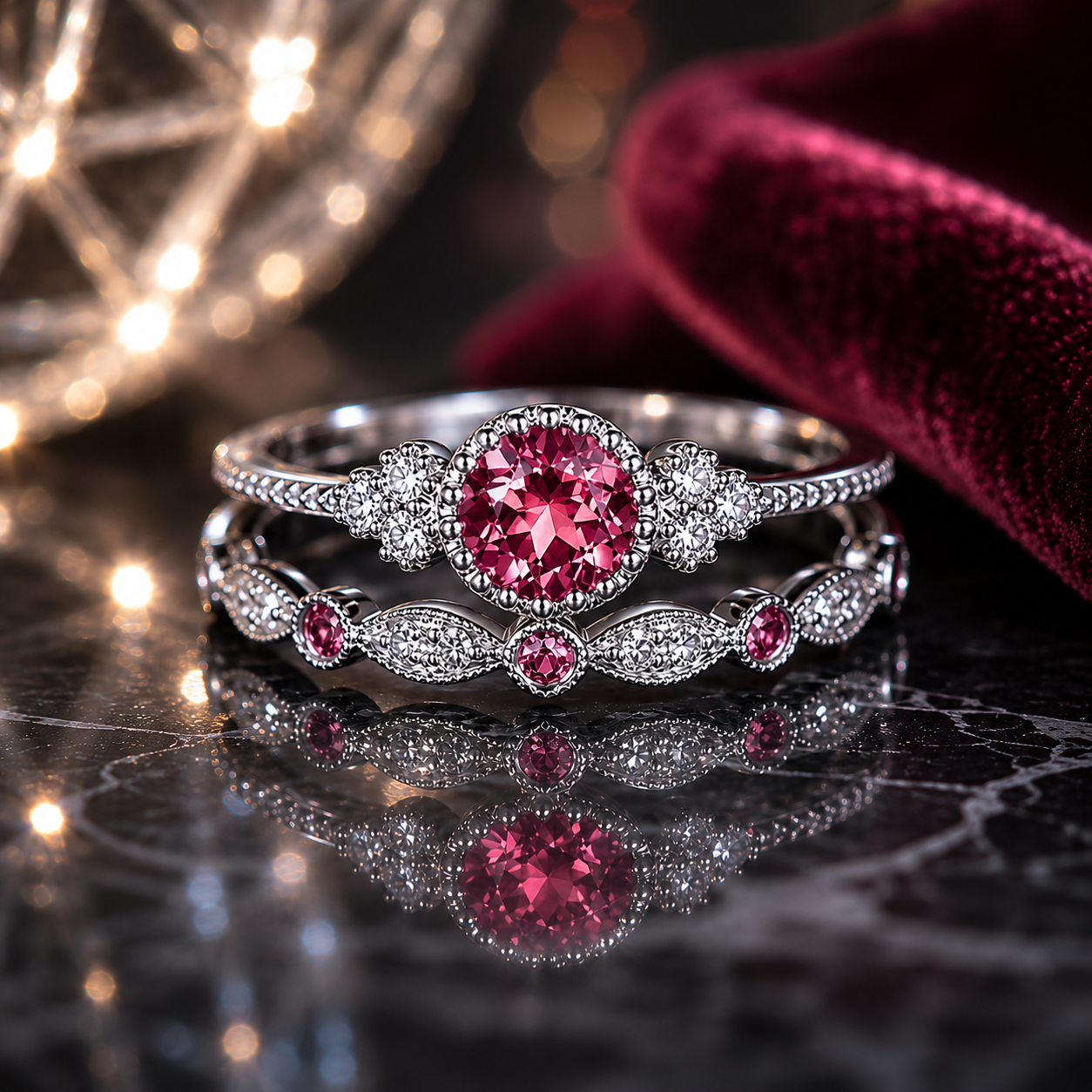Birthstone Ring Set