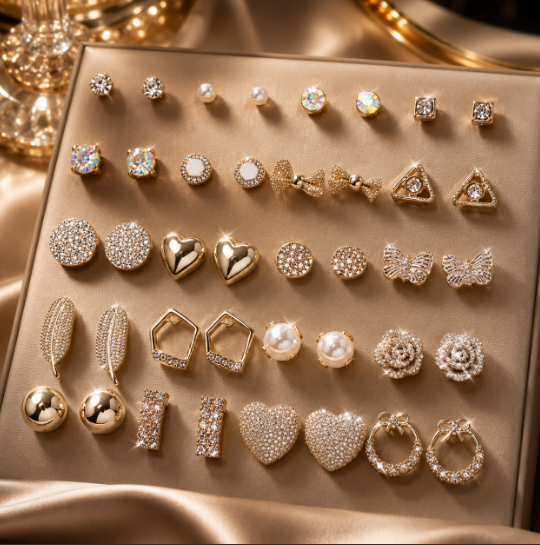 Stud Earring Set 20 Pairs